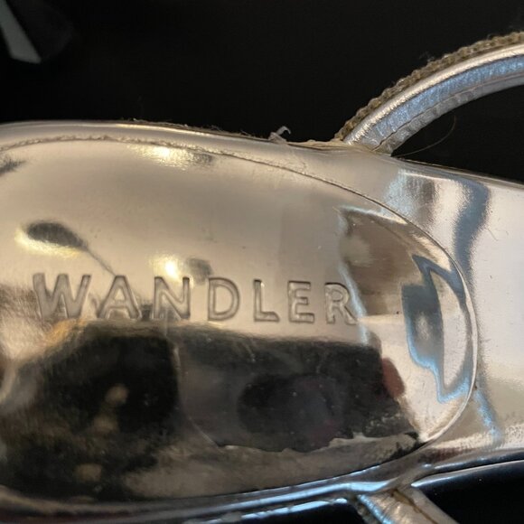 Authentic. Wangler Julio Strass Silver Sandal: Size 41 - Picture 6 of 11